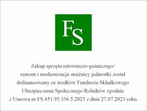 Tablica informacyjna Fundusz Składkowy