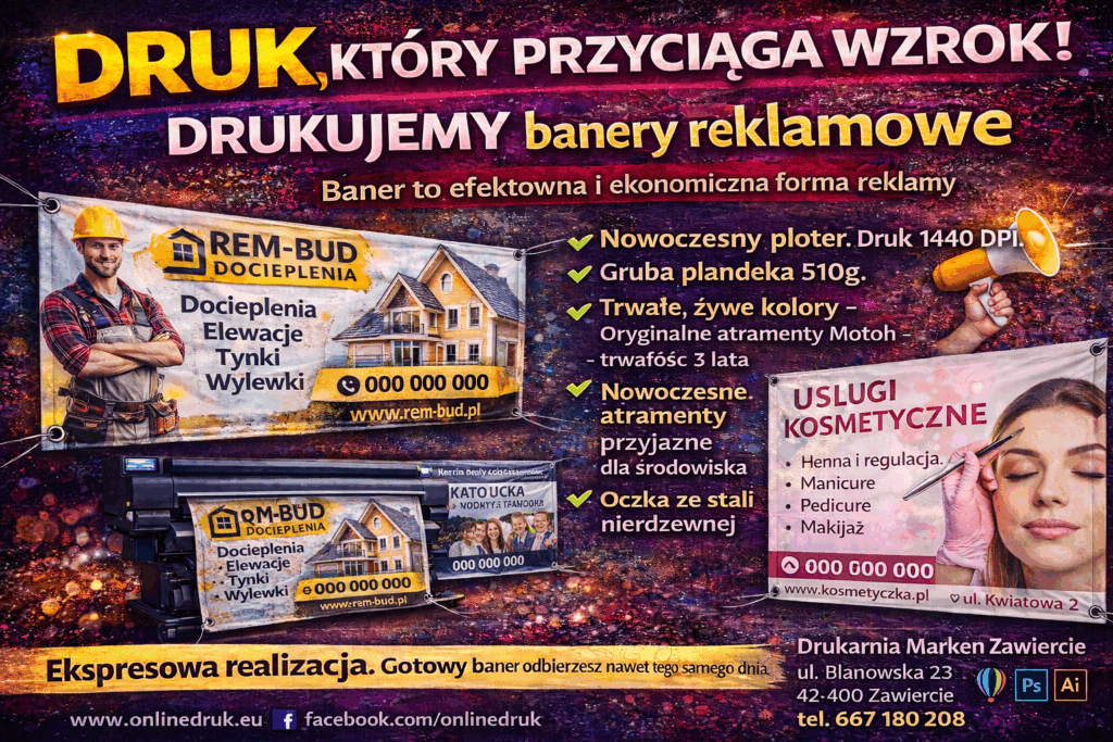 Banery reklamowe druk