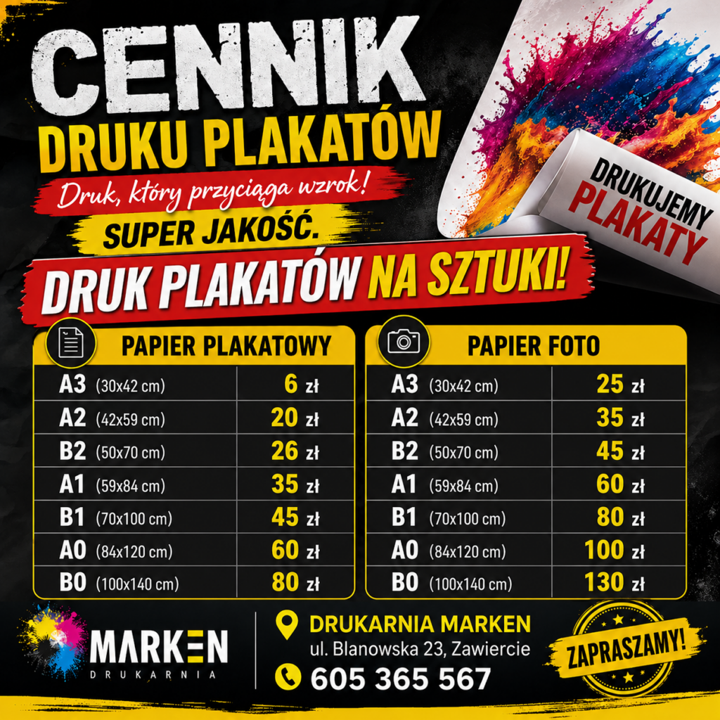Cennik druku plakatów