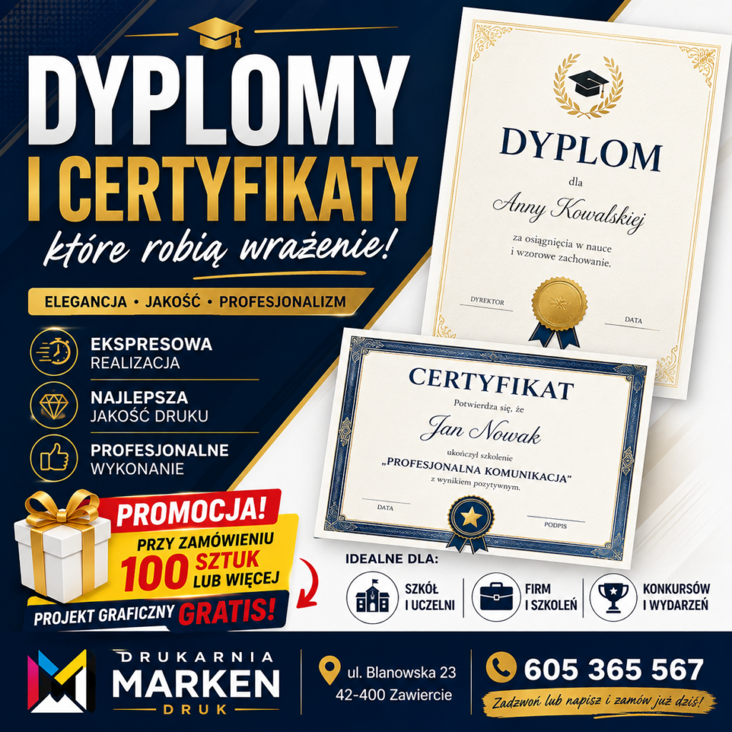 Dyplomy i certyfikaty