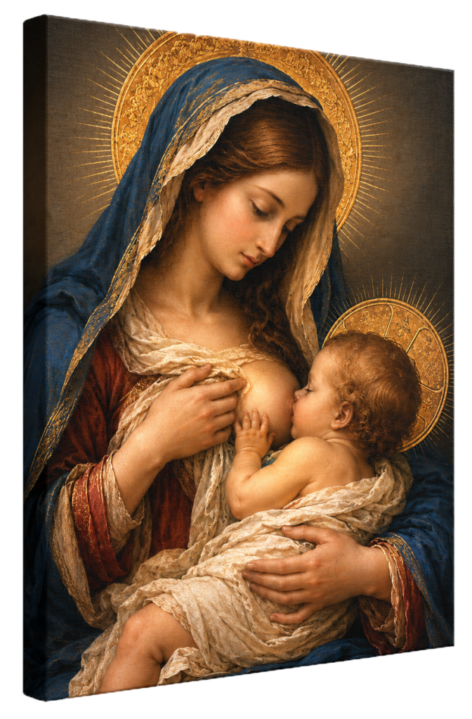 Madonna karmiąca obraz religijny